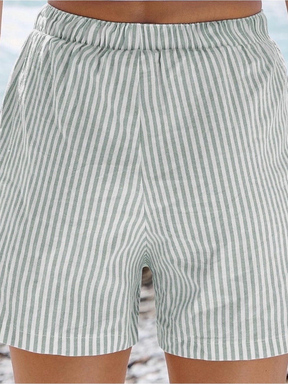 Women's Save Green Stripe Cotton Boxers - Picture 3 of 6